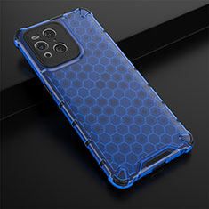 Carcasa Bumper Funda Silicona Transparente 360 Grados AM2 para Oppo Find X3 5G Azul