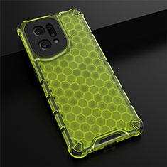 Carcasa Bumper Funda Silicona Transparente 360 Grados AM2 para Oppo Find X5 5G Verde