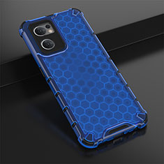 Carcasa Bumper Funda Silicona Transparente 360 Grados AM2 para Oppo Find X5 Lite 5G Azul