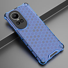 Carcasa Bumper Funda Silicona Transparente 360 Grados AM2 para Oppo Reno10 5G Azul