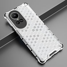 Carcasa Bumper Funda Silicona Transparente 360 Grados AM2 para Oppo Reno10 Pro 5G Blanco