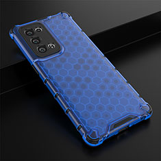 Carcasa Bumper Funda Silicona Transparente 360 Grados AM2 para Oppo Reno6 Pro 5G Azul