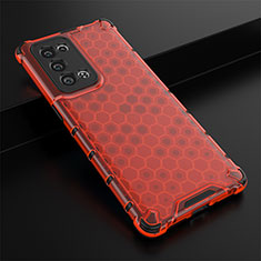 Carcasa Bumper Funda Silicona Transparente 360 Grados AM2 para Oppo Reno6 Pro 5G Rojo