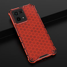 Carcasa Bumper Funda Silicona Transparente 360 Grados AM2 para Oppo Reno8 4G Rojo