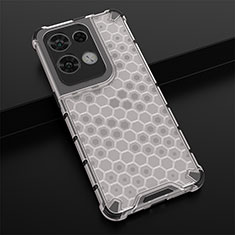 Carcasa Bumper Funda Silicona Transparente 360 Grados AM2 para Oppo Reno8 Pro+ Plus 5G Blanco