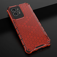 Carcasa Bumper Funda Silicona Transparente 360 Grados AM2 para Realme GT2 Pro 5G Rojo