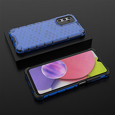 Carcasa Bumper Funda Silicona Transparente 360 Grados AM2 para Samsung Galaxy A04s Azul