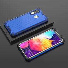 Carcasa Bumper Funda Silicona Transparente 360 Grados AM2 para Samsung Galaxy A20 Azul