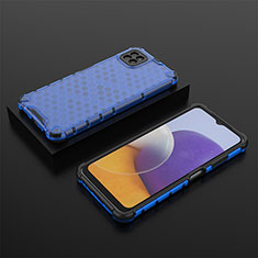 Carcasa Bumper Funda Silicona Transparente 360 Grados AM2 para Samsung Galaxy A22s 5G Azul