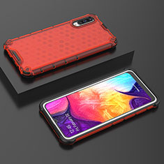 Carcasa Bumper Funda Silicona Transparente 360 Grados AM2 para Samsung Galaxy A30S Rojo