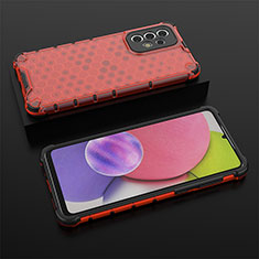 Carcasa Bumper Funda Silicona Transparente 360 Grados AM2 para Samsung Galaxy A33 5G Rojo