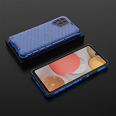 Carcasa Bumper Funda Silicona Transparente 360 Grados AM2 para Samsung Galaxy A42 5G Azul