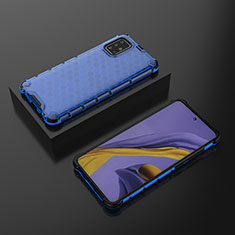 Carcasa Bumper Funda Silicona Transparente 360 Grados AM2 para Samsung Galaxy A51 5G Azul