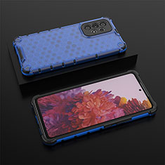 Carcasa Bumper Funda Silicona Transparente 360 Grados AM2 para Samsung Galaxy A53 5G Azul