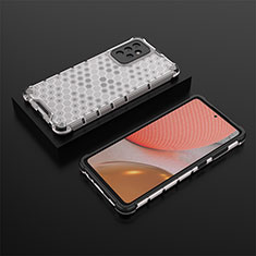 Carcasa Bumper Funda Silicona Transparente 360 Grados AM2 para Samsung Galaxy A72 4G Blanco