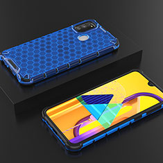 Carcasa Bumper Funda Silicona Transparente 360 Grados AM2 para Samsung Galaxy M30s Azul