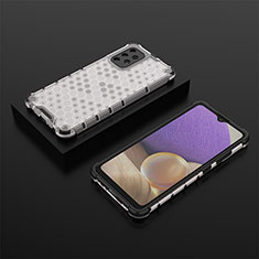 Carcasa Bumper Funda Silicona Transparente 360 Grados AM2 para Samsung Galaxy M32 5G Blanco