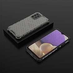 Carcasa Bumper Funda Silicona Transparente 360 Grados AM2 para Samsung Galaxy M32 5G Negro