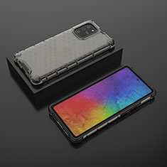 Carcasa Bumper Funda Silicona Transparente 360 Grados AM2 para Samsung Galaxy S10 Lite Negro