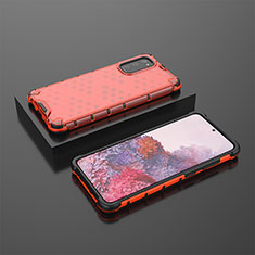 Carcasa Bumper Funda Silicona Transparente 360 Grados AM2 para Samsung Galaxy S20 5G Rojo