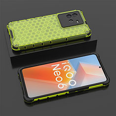 Carcasa Bumper Funda Silicona Transparente 360 Grados AM2 para Vivo iQOO Neo6 SE 5G Verde