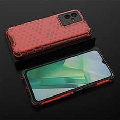 Carcasa Bumper Funda Silicona Transparente 360 Grados AM2 para Vivo T2x 5G Rojo