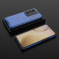 Carcasa Bumper Funda Silicona Transparente 360 Grados AM2 para Vivo X70 Pro+ Plus 5G Azul