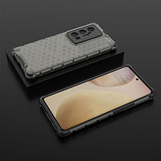 Carcasa Bumper Funda Silicona Transparente 360 Grados AM2 para Vivo X70 Pro+ Plus 5G Negro
