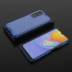 Carcasa Bumper Funda Silicona Transparente 360 Grados AM2 para Vivo Y53s NFC Azul