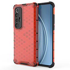 Carcasa Bumper Funda Silicona Transparente 360 Grados AM2 para Xiaomi Mi 10S 5G Rojo