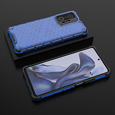 Carcasa Bumper Funda Silicona Transparente 360 Grados AM2 para Xiaomi Mi 11T 5G Azul