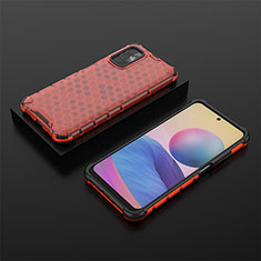 Carcasa Bumper Funda Silicona Transparente 360 Grados AM2 para Xiaomi POCO M3 Pro 5G Rojo