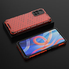 Carcasa Bumper Funda Silicona Transparente 360 Grados AM2 para Xiaomi Poco M4 Pro 5G Rojo