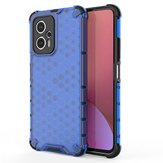 Carcasa Bumper Funda Silicona Transparente 360 Grados AM2 para Xiaomi Poco X4 GT 5G Azul