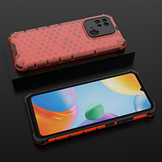 Carcasa Bumper Funda Silicona Transparente 360 Grados AM2 para Xiaomi Redmi 10 Power Rojo