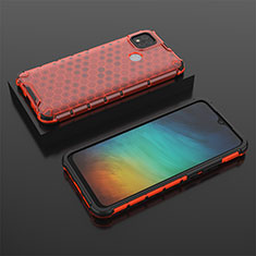 Carcasa Bumper Funda Silicona Transparente 360 Grados AM2 para Xiaomi Redmi 9C NFC Rojo