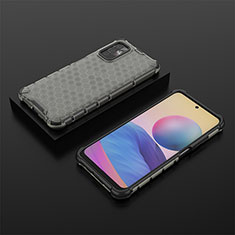 Carcasa Bumper Funda Silicona Transparente 360 Grados AM2 para Xiaomi Redmi Note 10 5G Negro