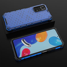 Carcasa Bumper Funda Silicona Transparente 360 Grados AM2 para Xiaomi Redmi Note 11S 4G Azul