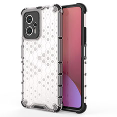 Carcasa Bumper Funda Silicona Transparente 360 Grados AM2 para Xiaomi Redmi Note 11T Pro 5G Blanco