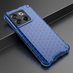 Carcasa Bumper Funda Silicona Transparente 360 Grados AM3 para OnePlus 10T 5G Azul