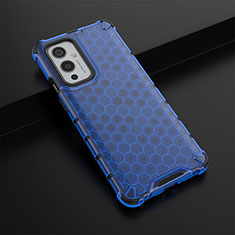 Carcasa Bumper Funda Silicona Transparente 360 Grados AM3 para OnePlus 9 5G Azul