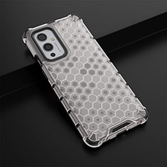 Carcasa Bumper Funda Silicona Transparente 360 Grados AM3 para OnePlus 9 5G Blanco