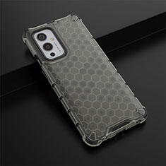 Carcasa Bumper Funda Silicona Transparente 360 Grados AM3 para OnePlus 9 5G Negro