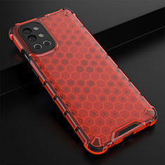 Carcasa Bumper Funda Silicona Transparente 360 Grados AM3 para OnePlus 9R 5G Rojo