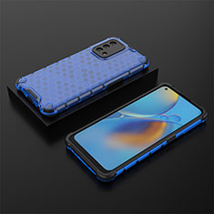 Carcasa Bumper Funda Silicona Transparente 360 Grados AM3 para Oppo F19 Azul
