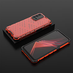 Carcasa Bumper Funda Silicona Transparente 360 Grados AM3 para Oppo K9 5G Rojo