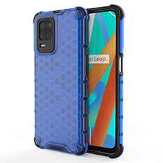 Carcasa Bumper Funda Silicona Transparente 360 Grados AM3 para Realme 8 5G Azul