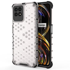 Carcasa Bumper Funda Silicona Transparente 360 Grados AM3 para Realme 8i Blanco