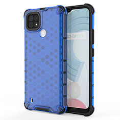 Carcasa Bumper Funda Silicona Transparente 360 Grados AM3 para Realme C21 Azul