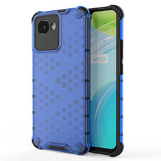 Carcasa Bumper Funda Silicona Transparente 360 Grados AM3 para Realme C30s Azul